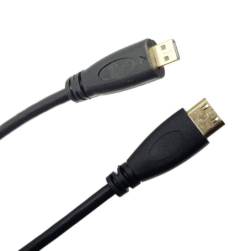 Seadream 6Feet Micro HDMI Male Type D to Type C Mini HDMI Male Connector Adapter Cable Cord (Black 1Pack) - Image 2